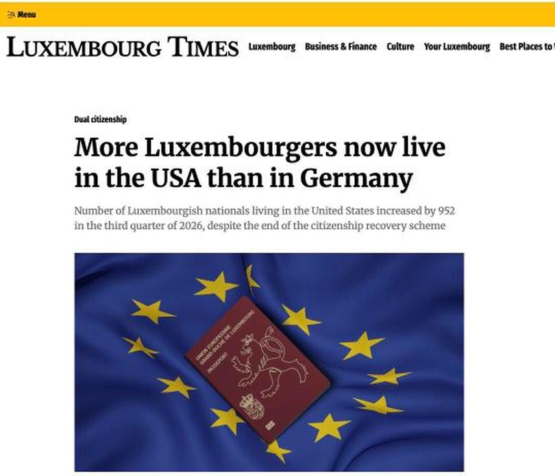 Luxembourg Times: More Luxembourgers now live in the USA than in Germany